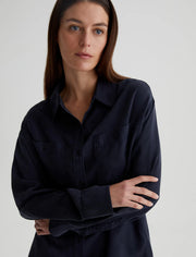 Leny Relaxed Shirt in Sulfur Black by AG